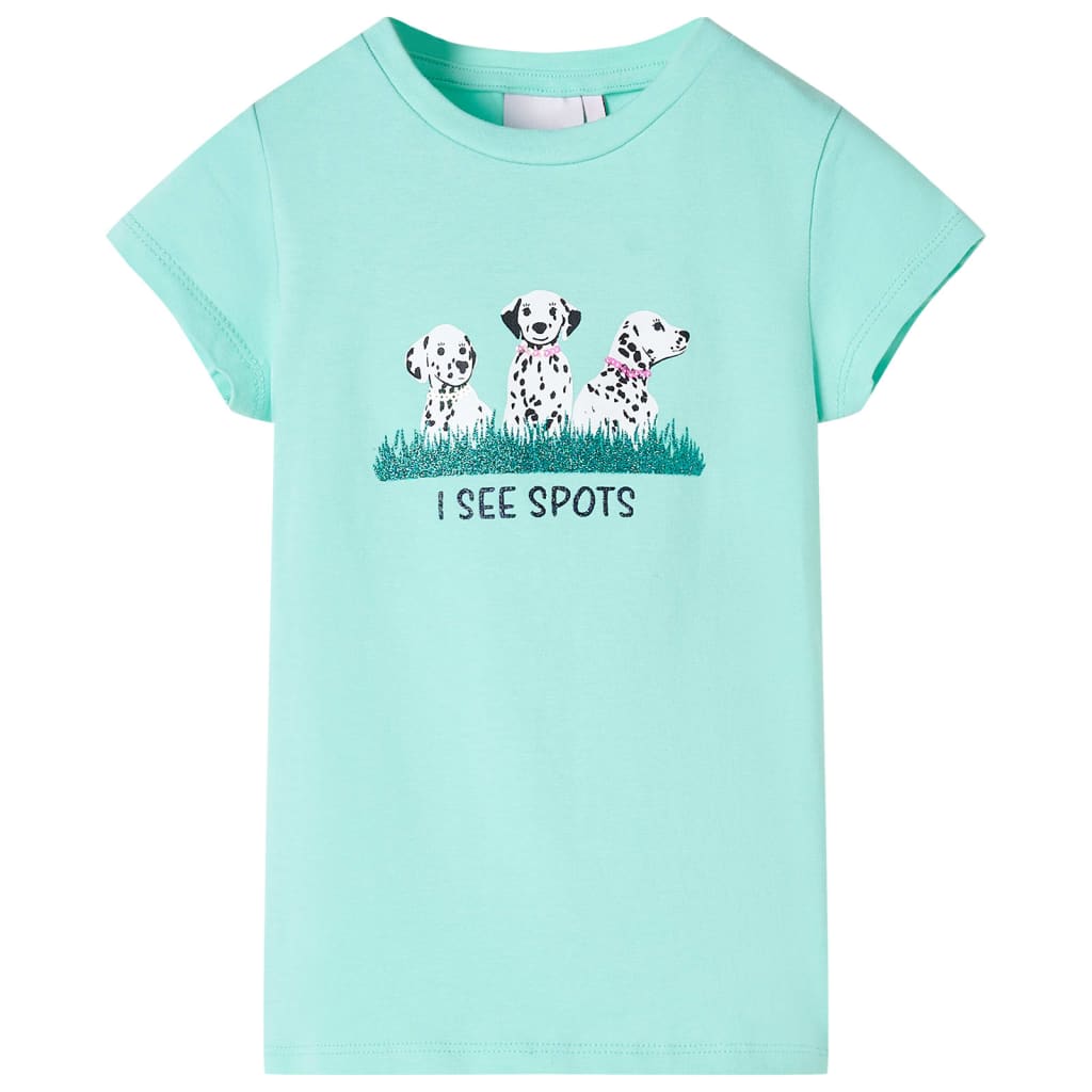 T-shirt infantil menta-claro 140
