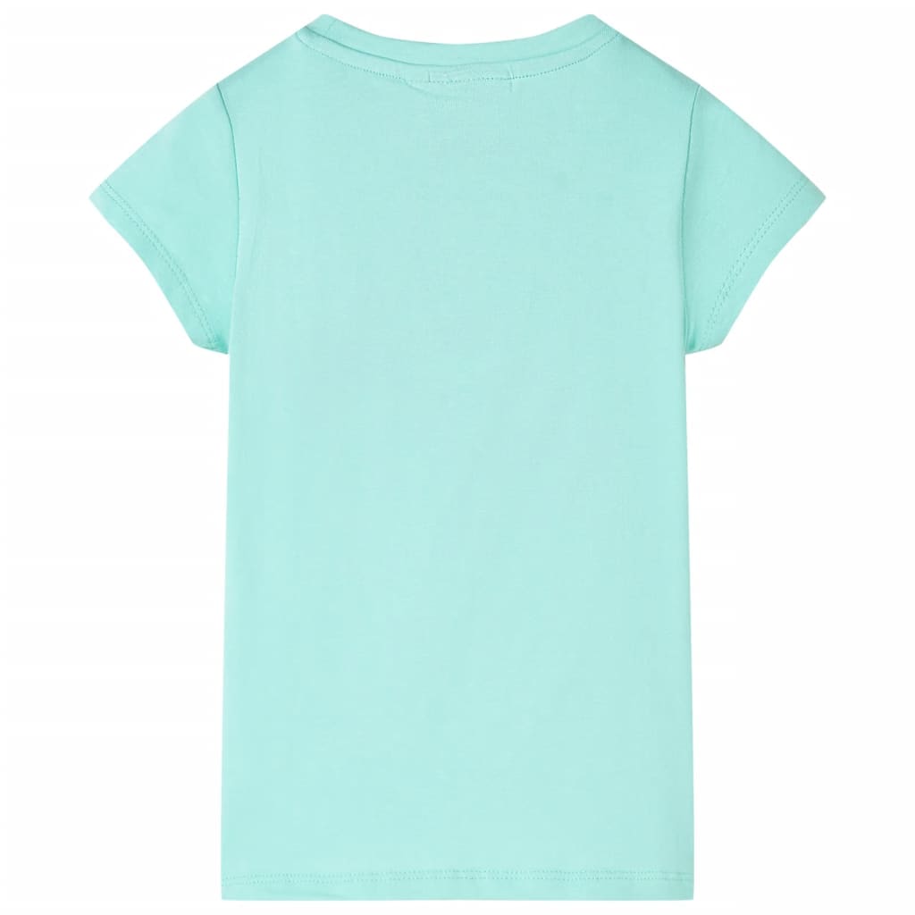 T-shirt infantil menta-claro 140