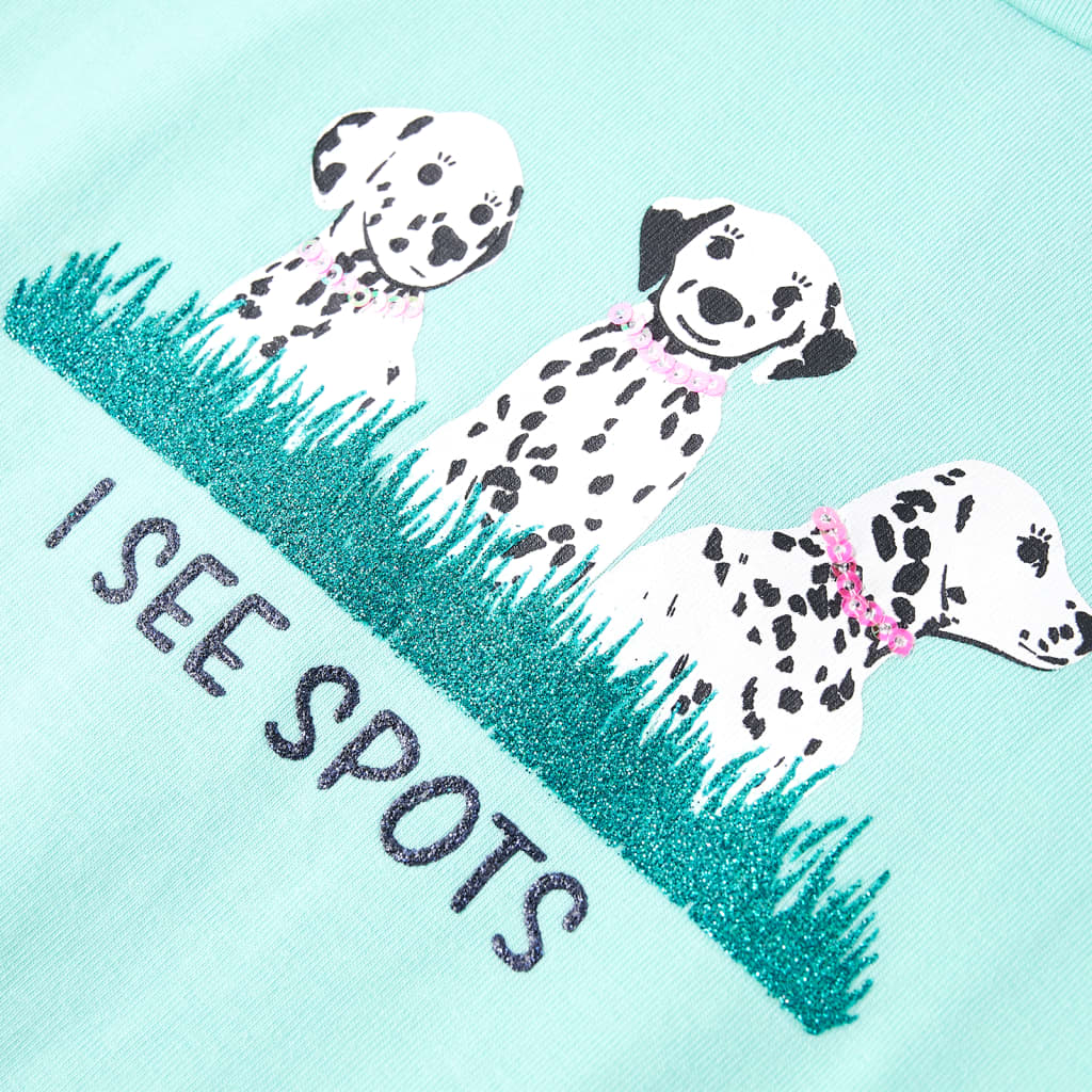 T-shirt infantil menta-claro 140