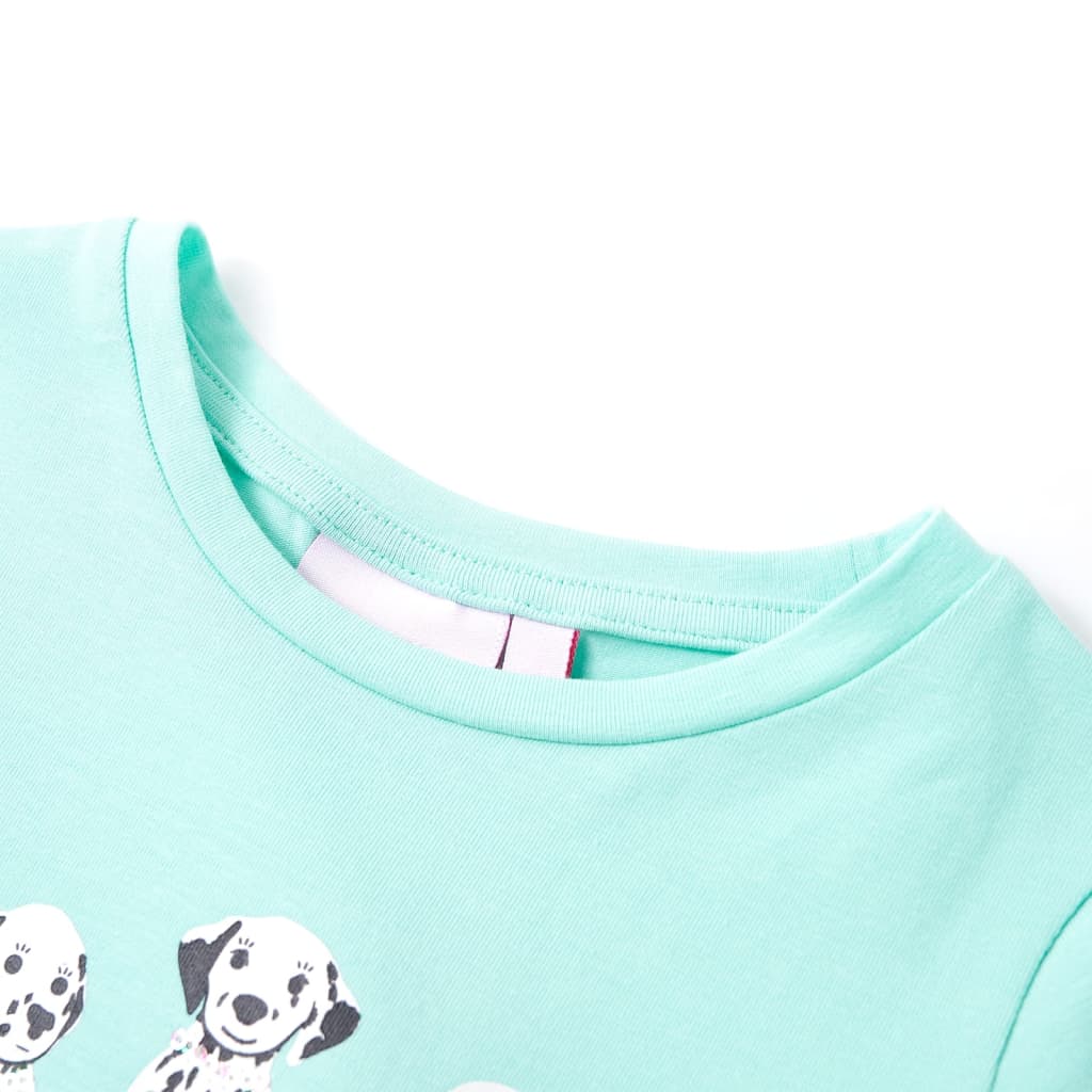 T-shirt infantil menta-claro 140