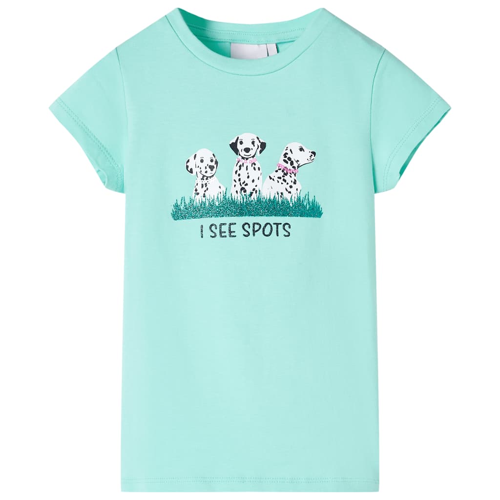 T-shirt infantil menta-claro 140