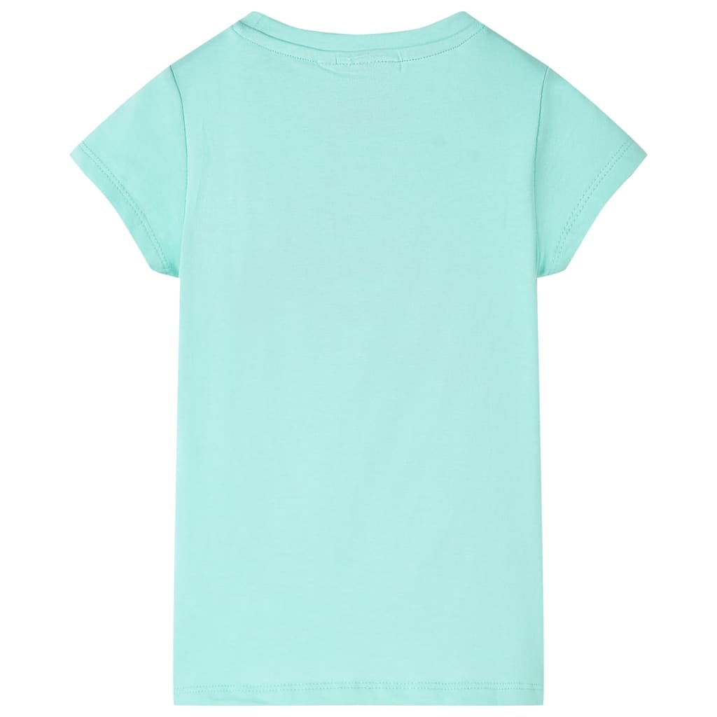 T-shirt infantil menta-claro 140