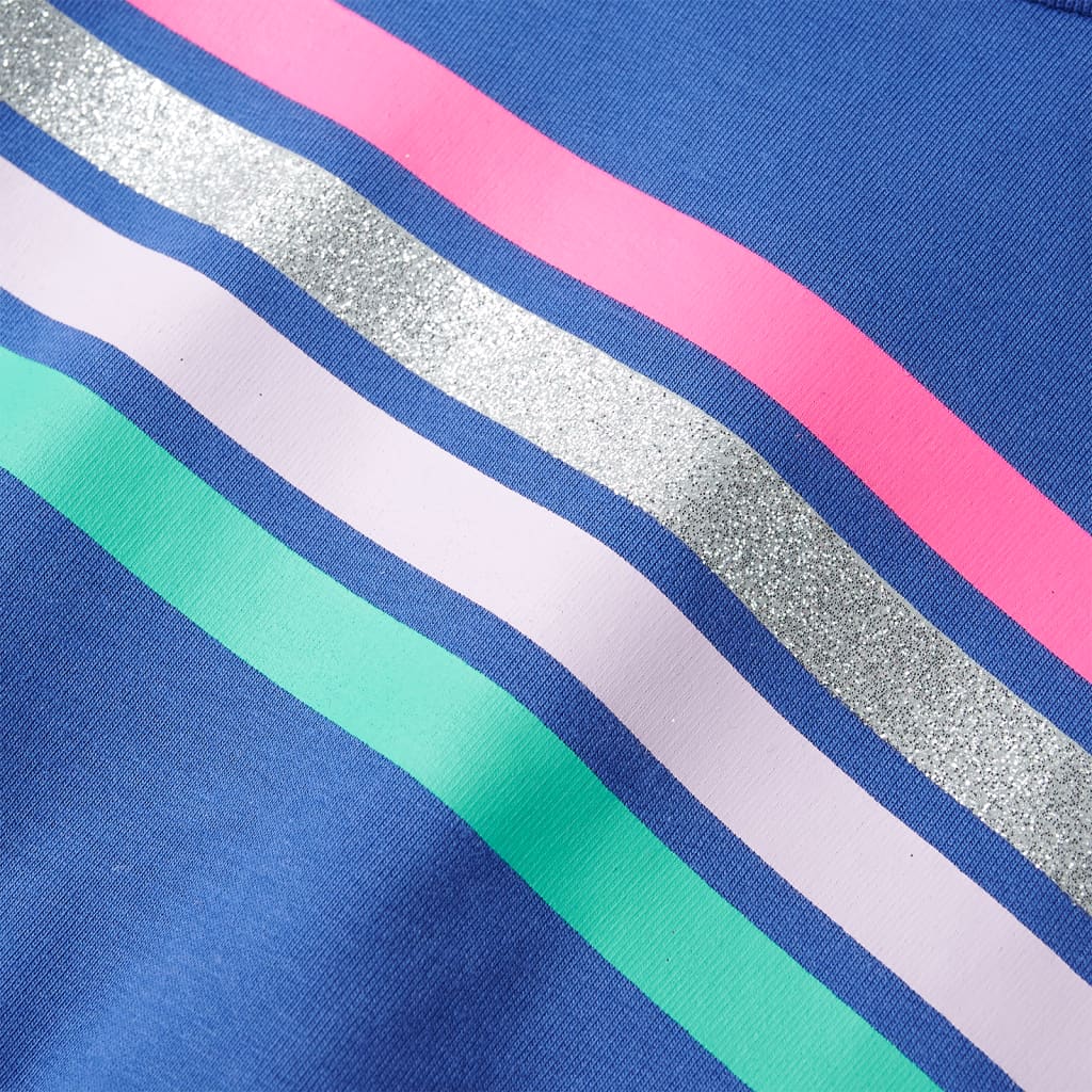 Vestido de criança com cordão azul-cobalto 128