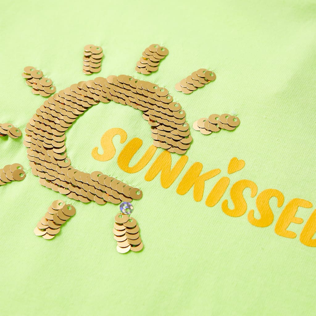 T-shirt de criança amarelo néon 140