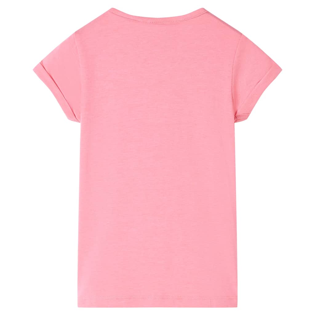 T-shirt infantil rosa-choque 140