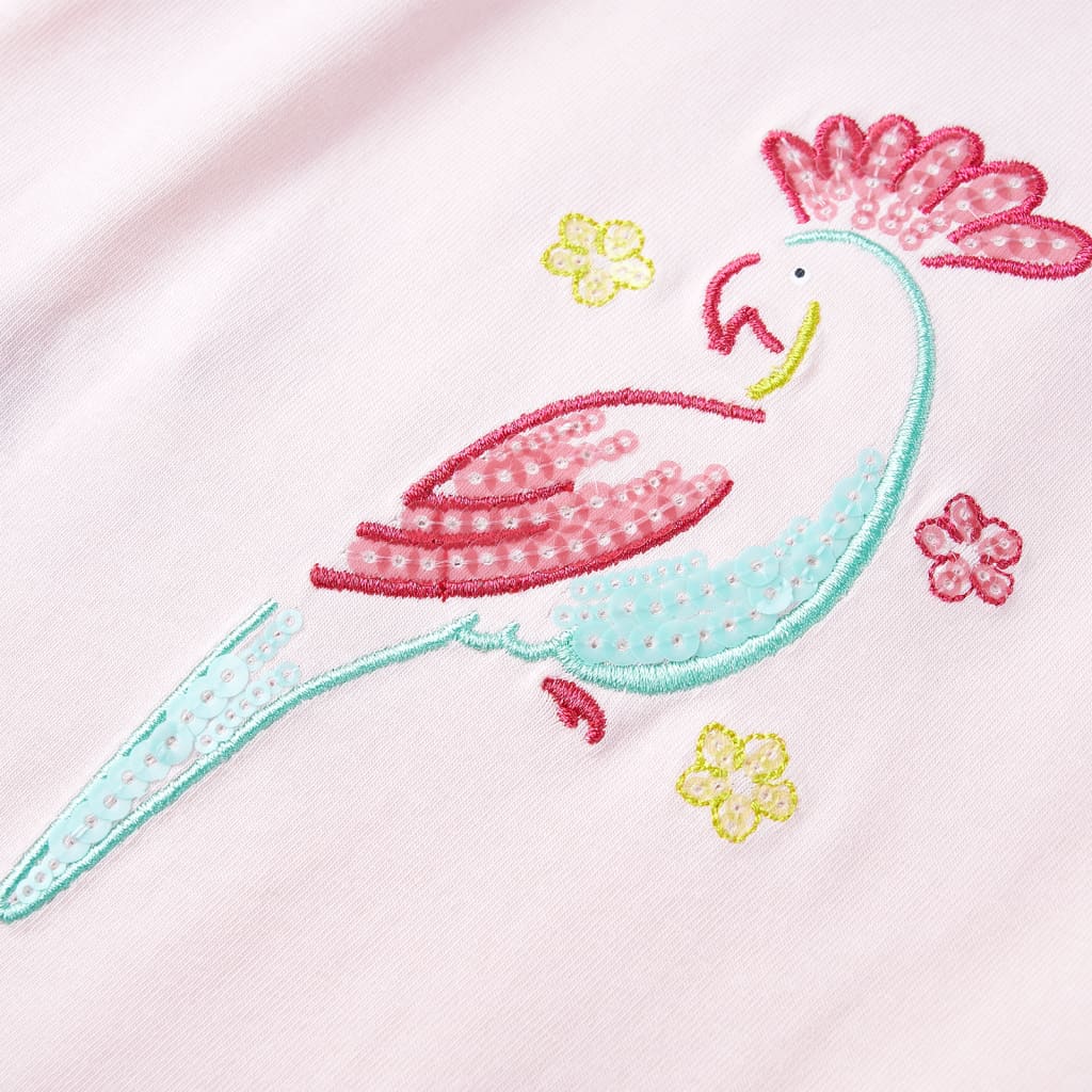 T-shirt de alças para criança rosa suave 140