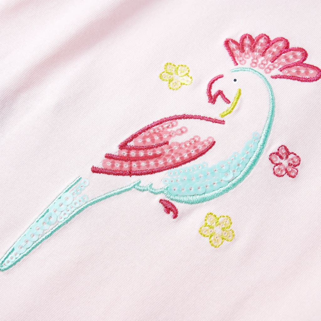 T-shirt de alças para criança rosa suave 140