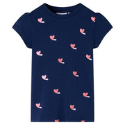 T-shirt infantil azul-escuro 104