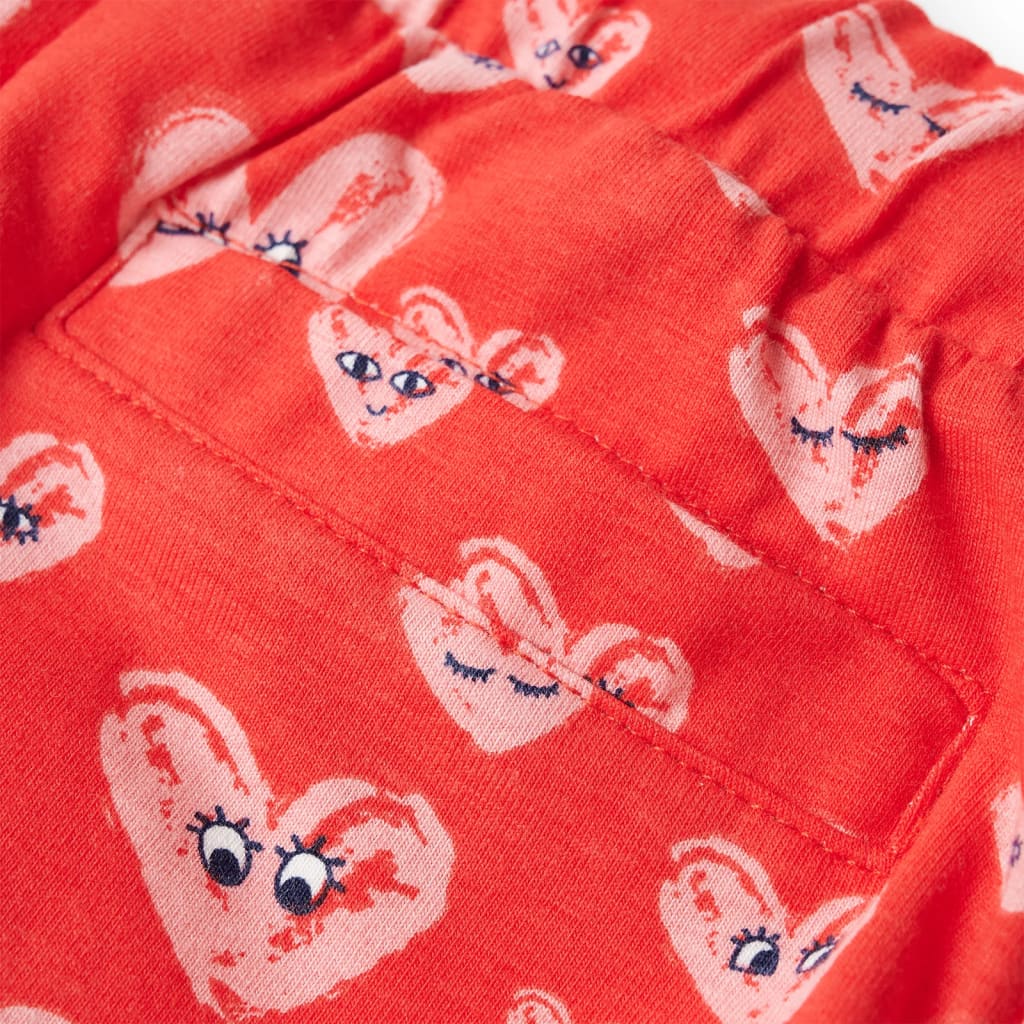 Calções de criança com cordão vermelho 140