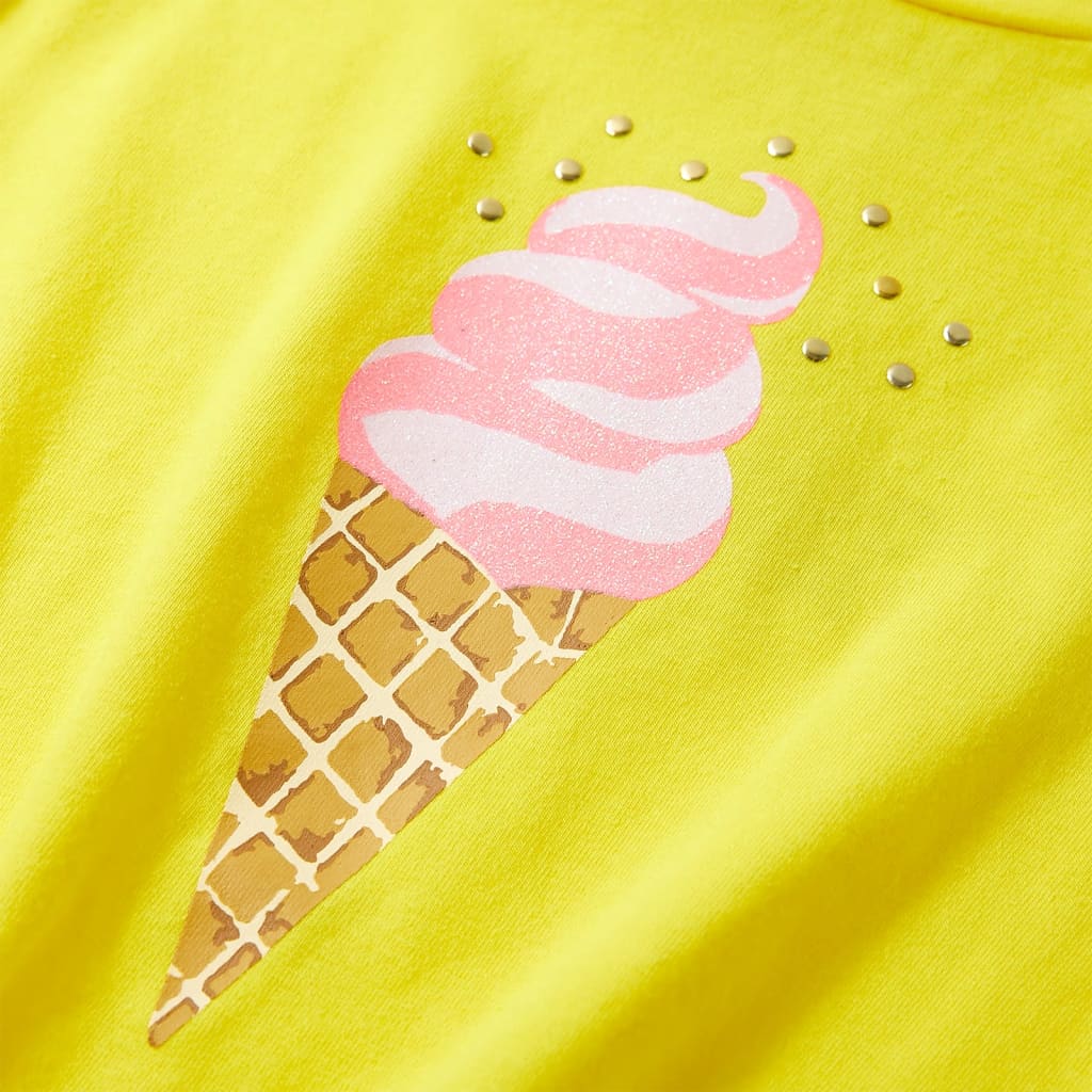 T-shirt de criança amarelo 140