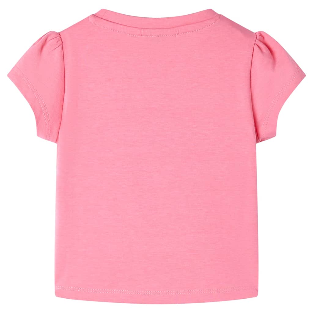 T-shirt de criança rosa-brilhante fluorescente 140