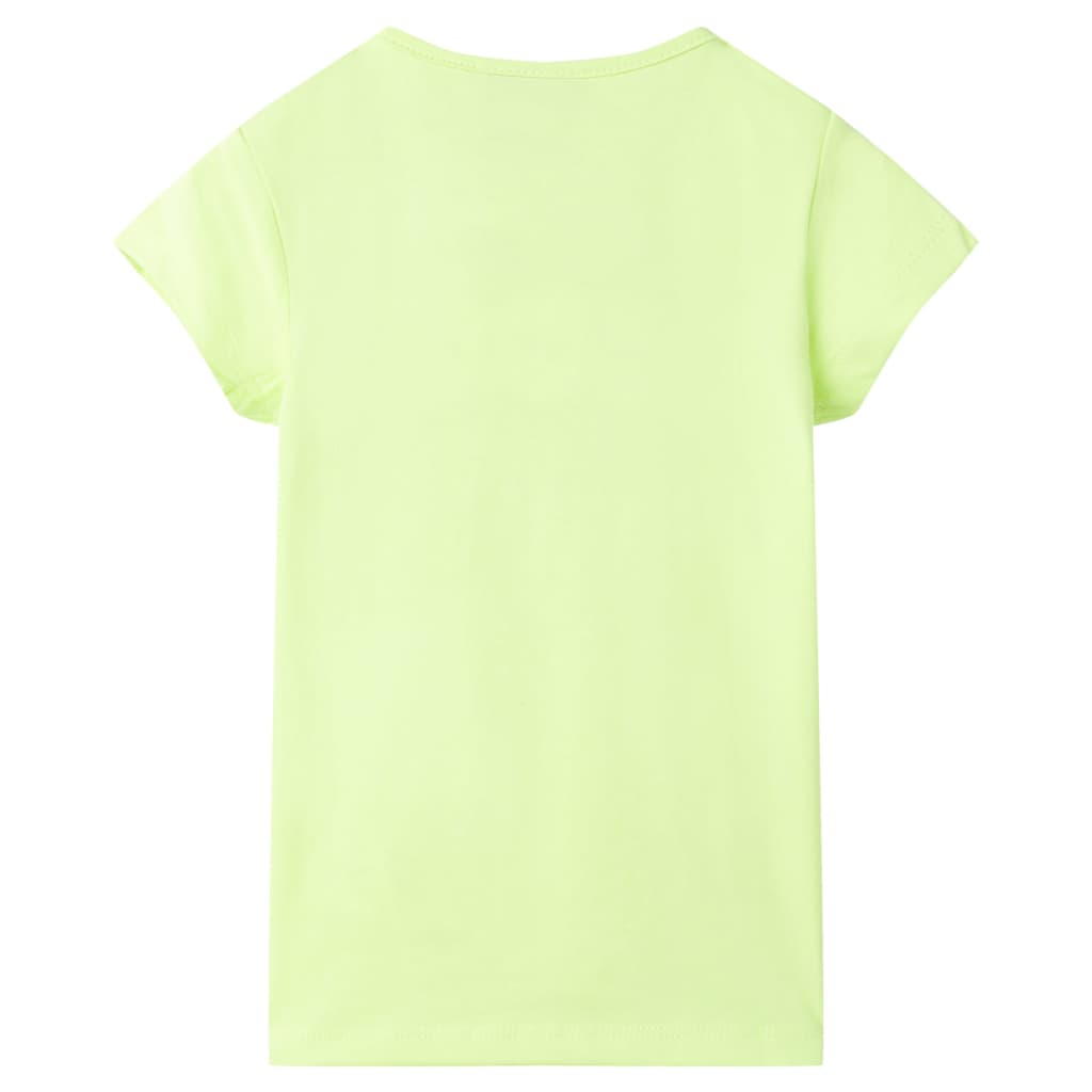 T-shirt de criança amarelo fluorescente 128