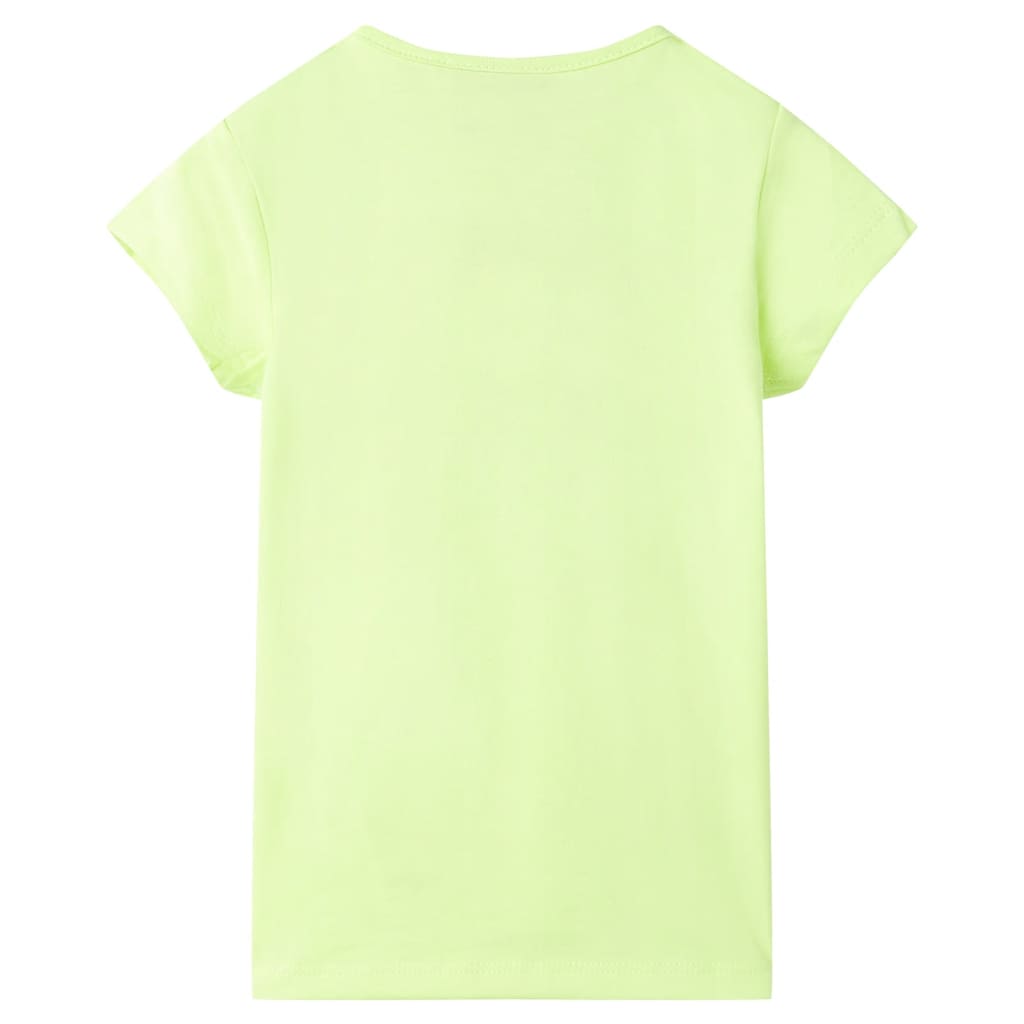 T-shirt de criança amarelo fluorescente 128