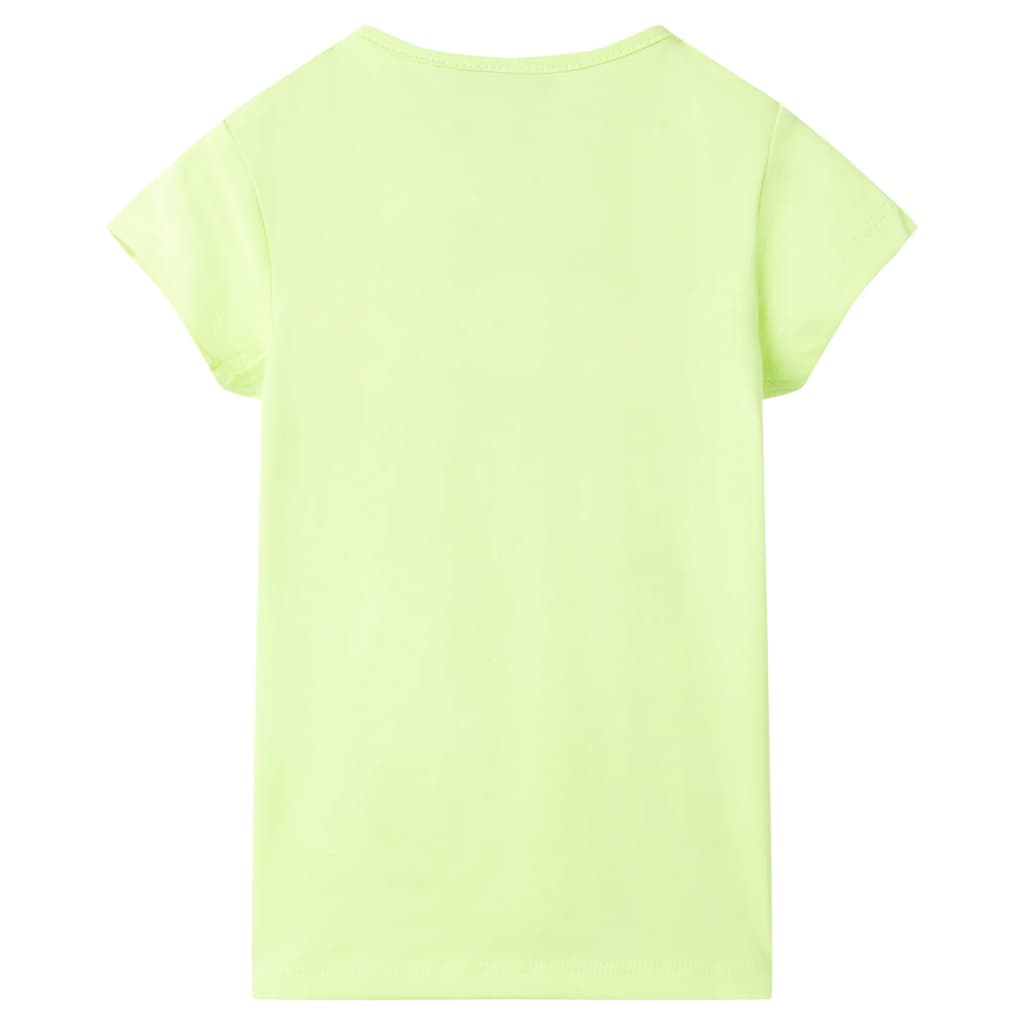 T-shirt de criança amarelo fluorescente 128