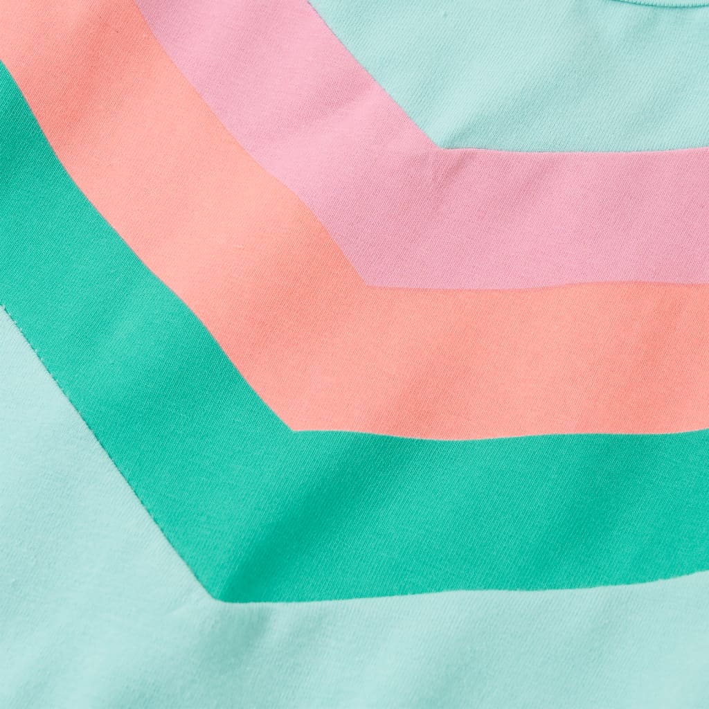 Vestido de criança com cordão menta-claro 116