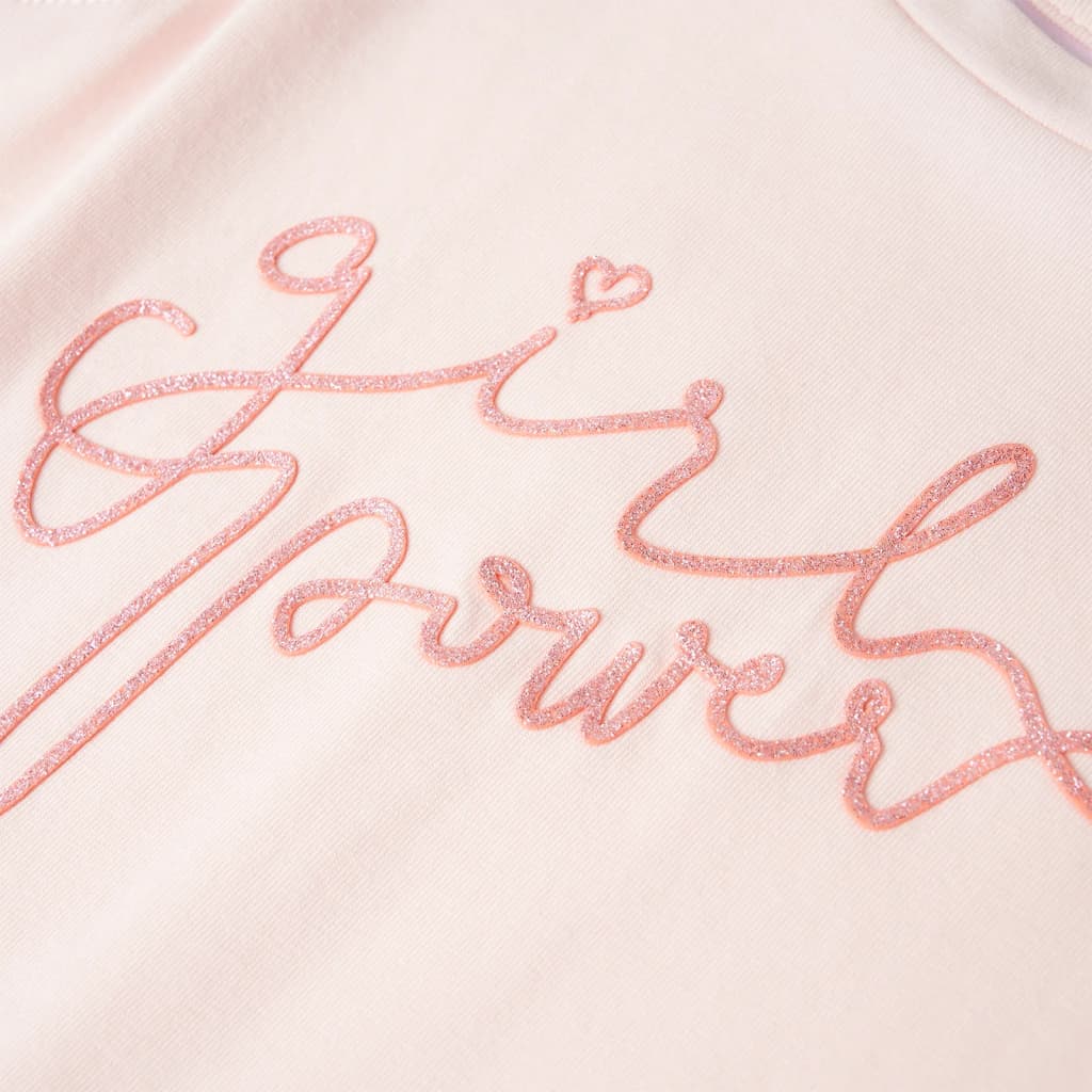 T-shirt para criança manga com folhos azul-claro 140