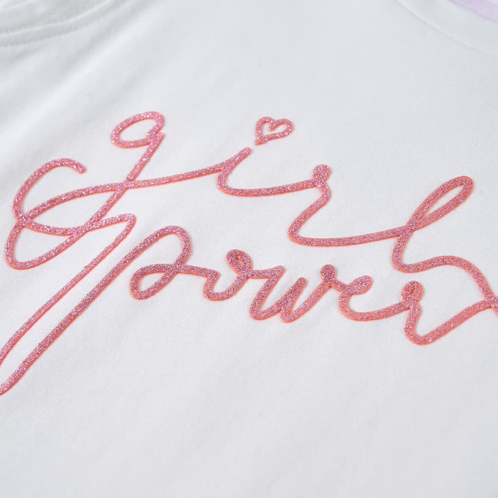 T-shirt para criança manga com folhos azul-claro 140