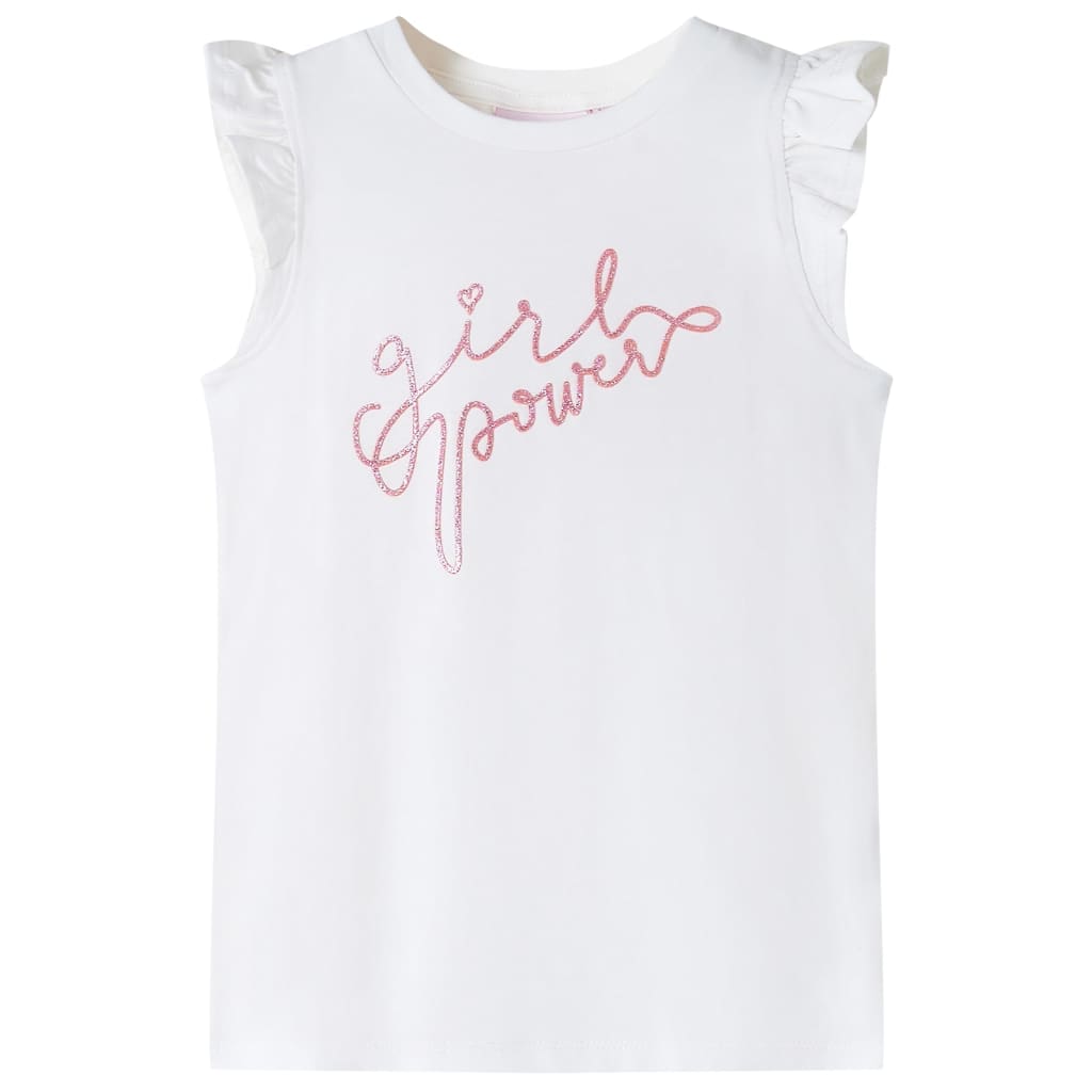 T-shirt para criança manga com folhos azul-claro 140