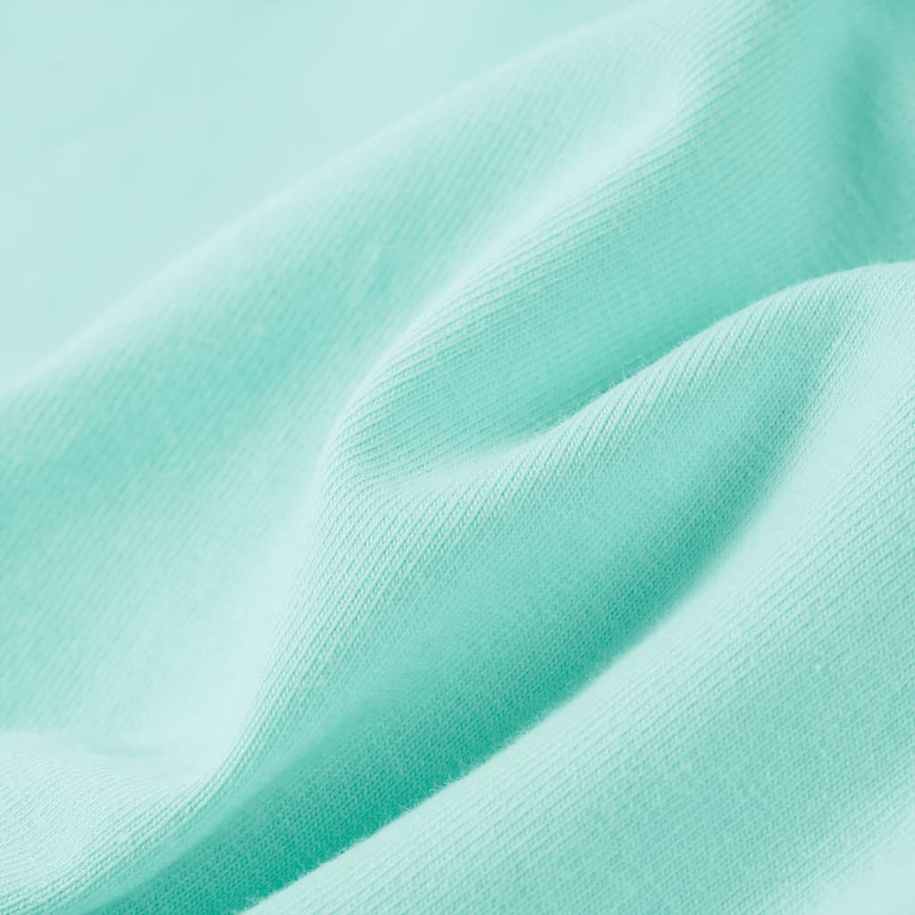 T-shirt de criança ciano-claro 128