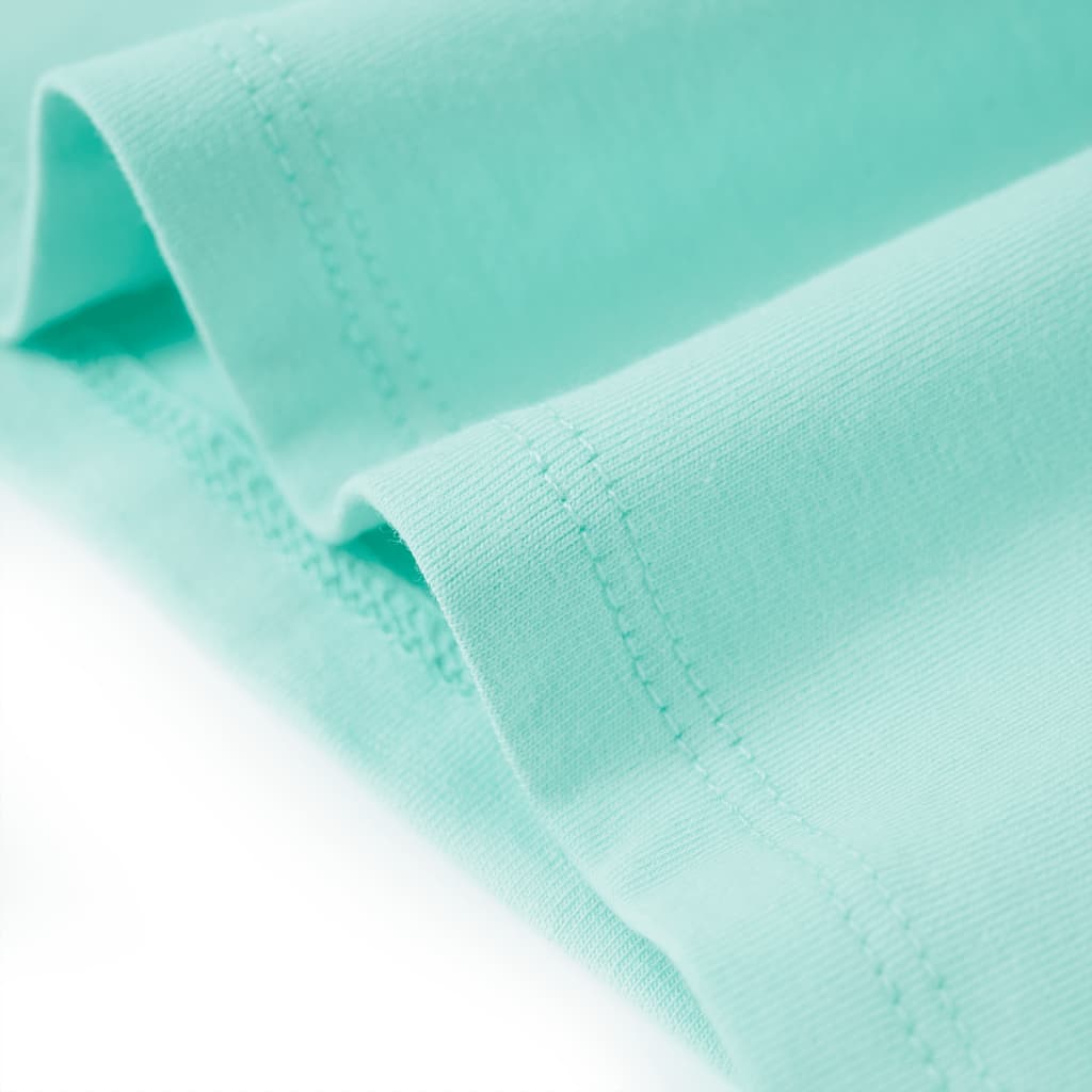 T-shirt de criança ciano-claro 128