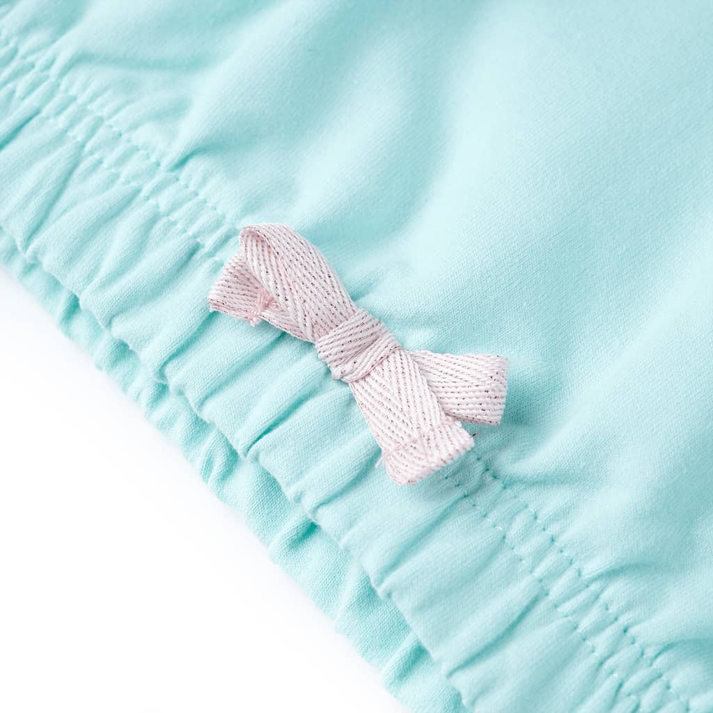 Sweatshirt para criança com capuz ciano-claro 116