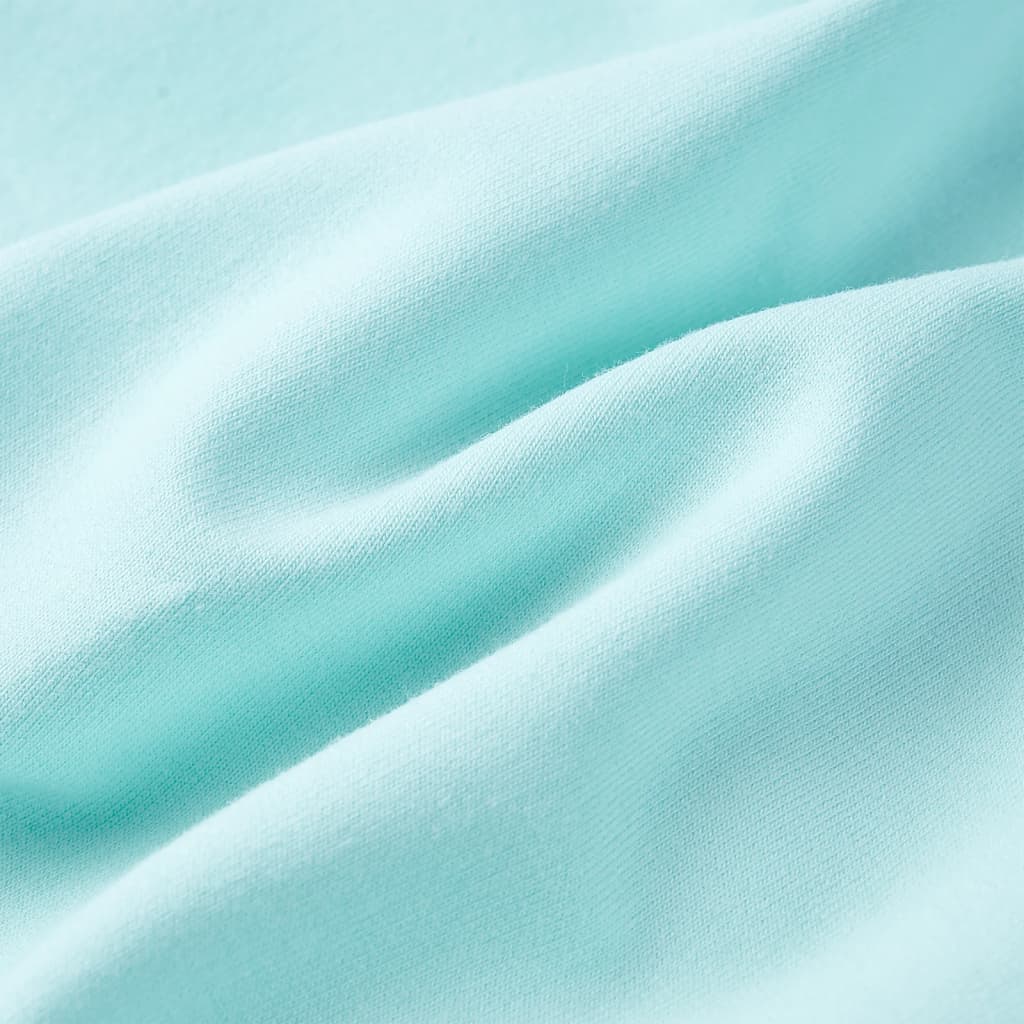 Sweatshirt para criança com capuz ciano-claro 116