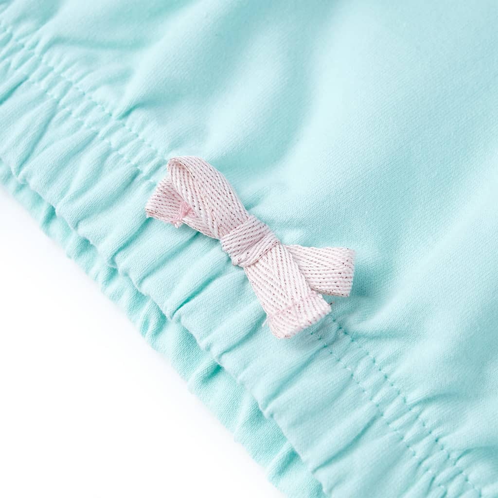 Sweatshirt para criança com capuz ciano-claro 116