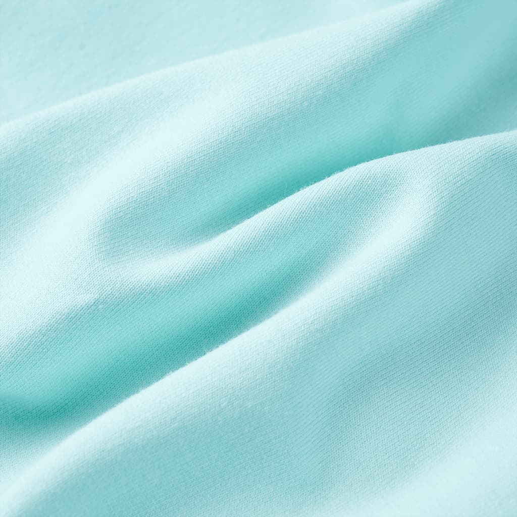 Sweatshirt para criança com capuz ciano-claro 116