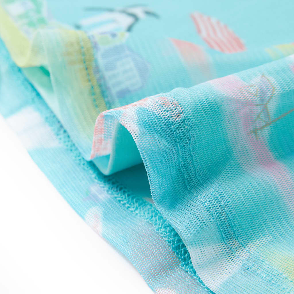 Vestido para criança ciano-claro 128