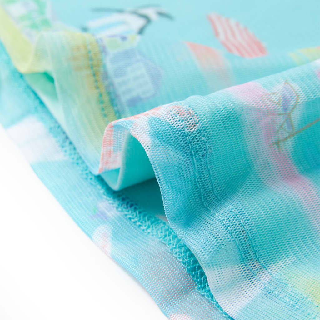 Vestido para criança ciano-claro 128