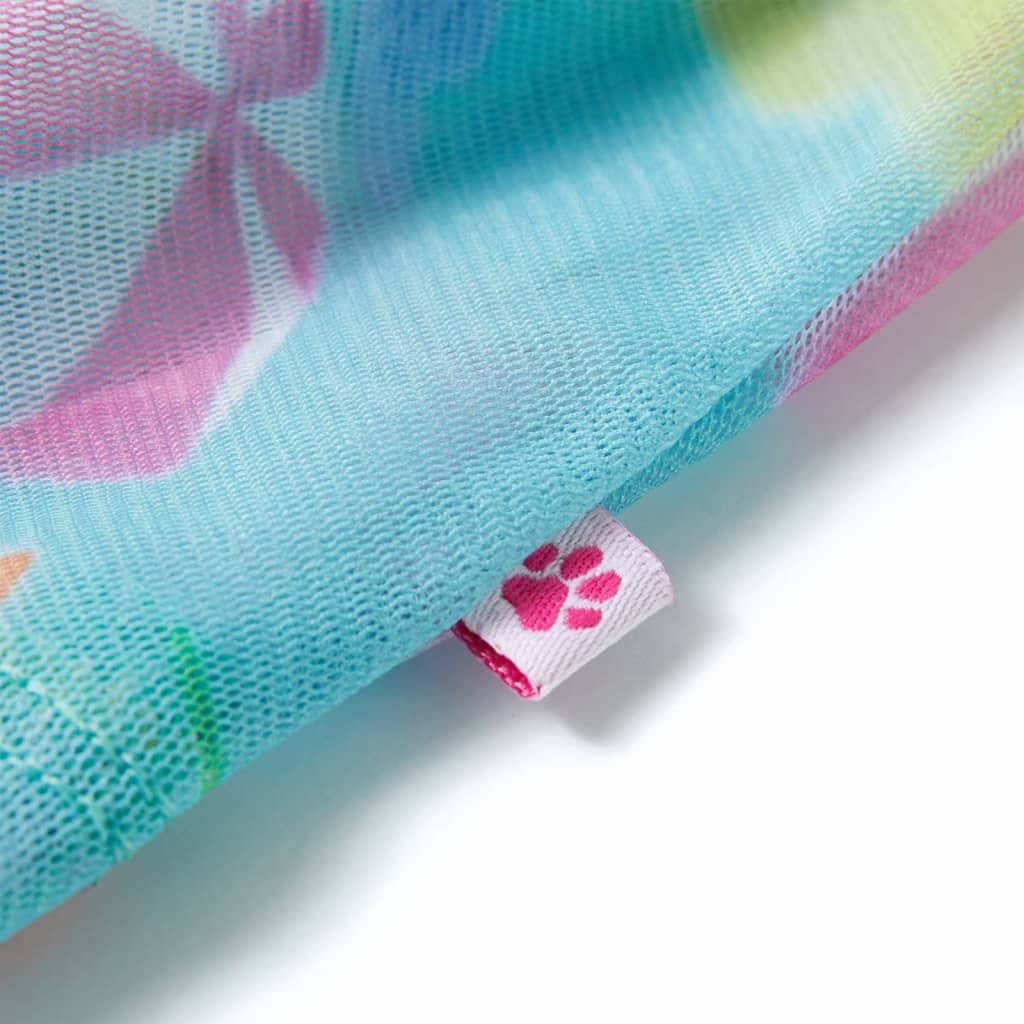 Saia plissada para criança ciano-claro 128