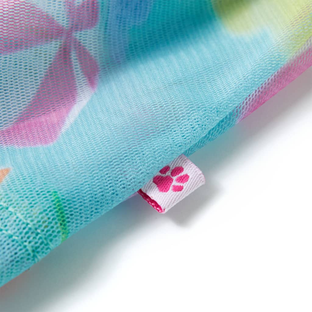 Saia plissada para criança ciano-claro 128