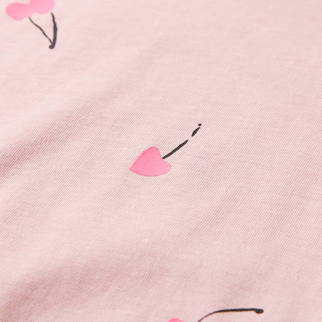 T-shirt de criança rosa-claro 128