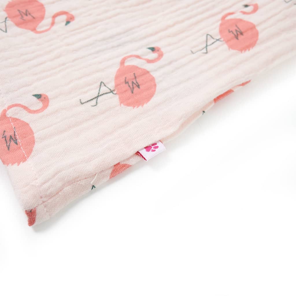 Vestido de criança com folhos rosa-suave 140