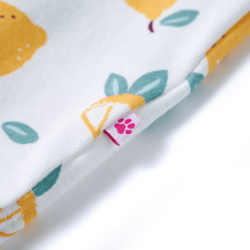 T-shirt infantil com cintura de atar cor cru 140