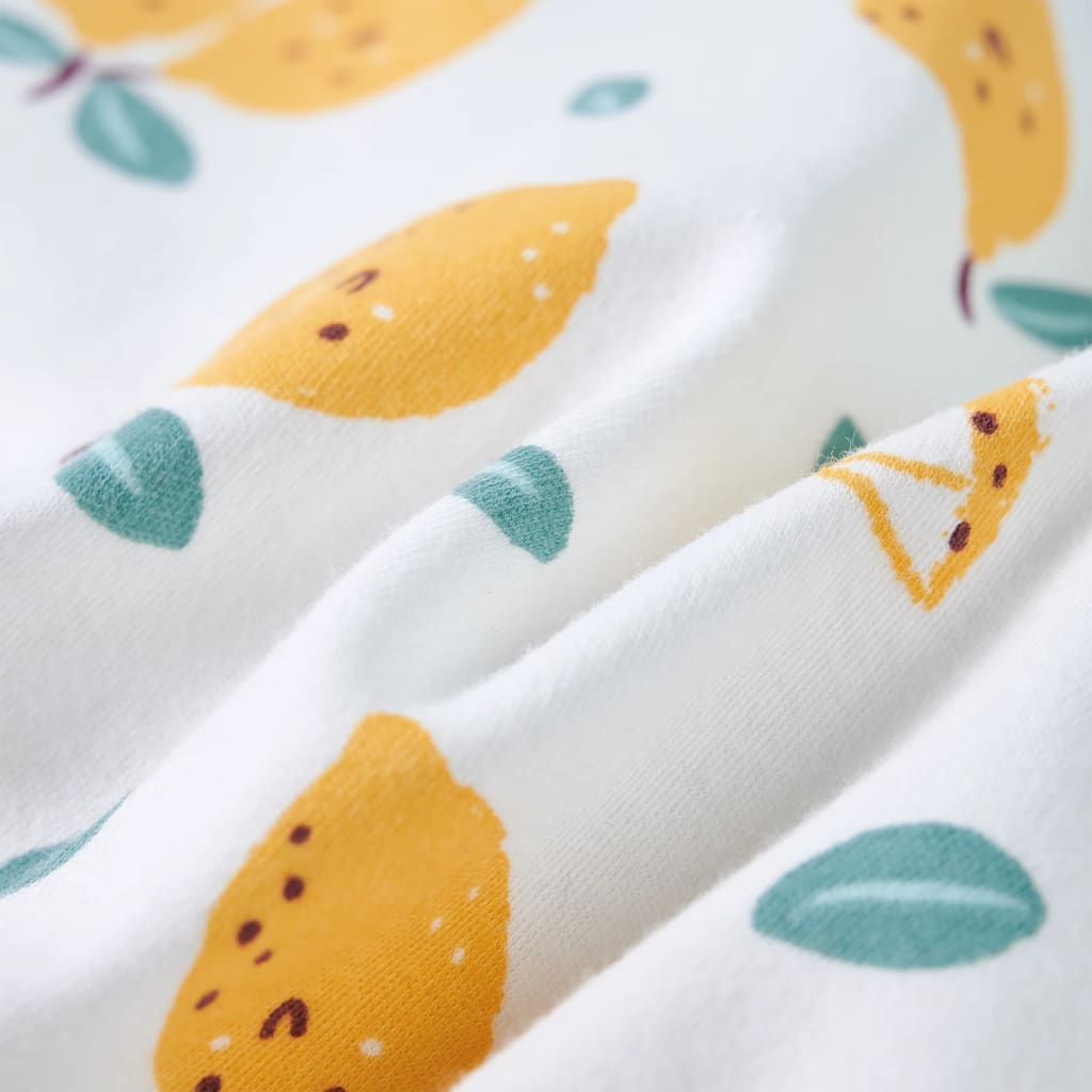 T-shirt infantil com cintura de atar cor cru 140