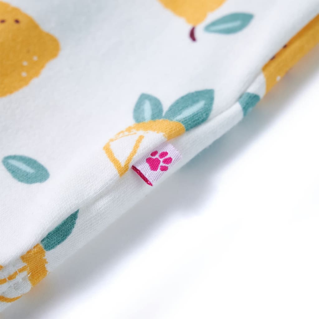 T-shirt infantil com cintura de atar cor cru 140