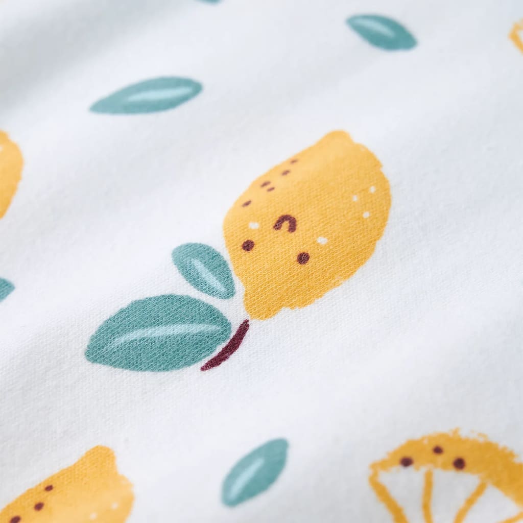 T-shirt infantil com cintura de atar cor cru 140