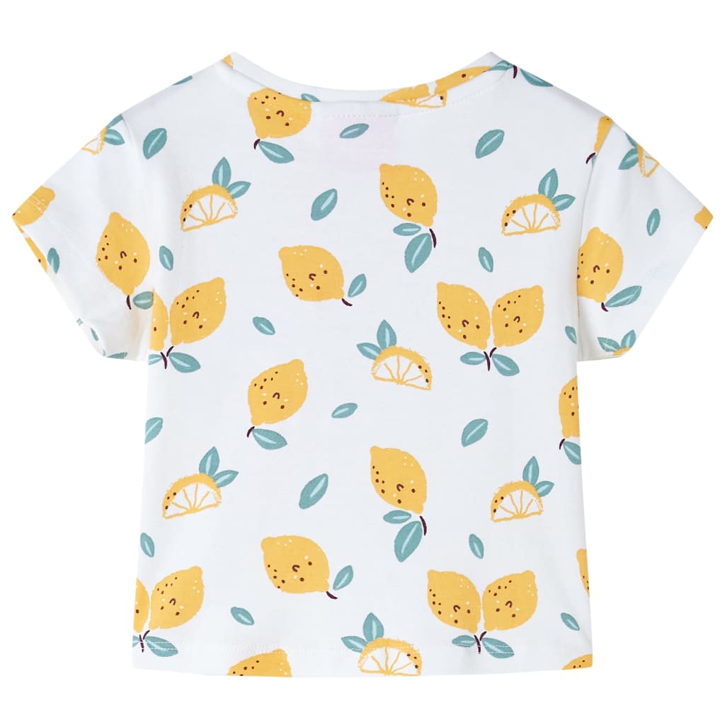 T-shirt infantil com cintura de atar cor cru 140