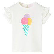 T-shirt infantil cor cru 116