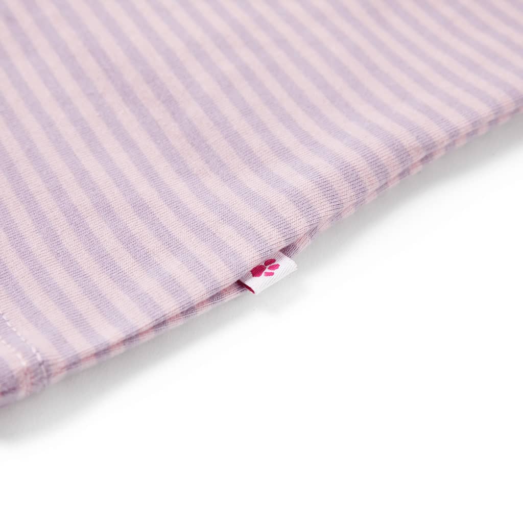 T-shirt para criança manga com folhos lilás 128