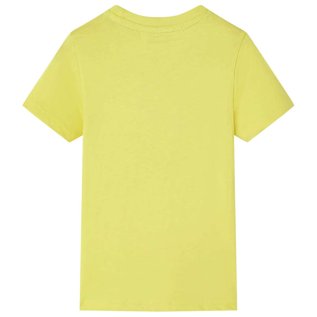 T-shirt infantil com mangas curtas amarelo 140