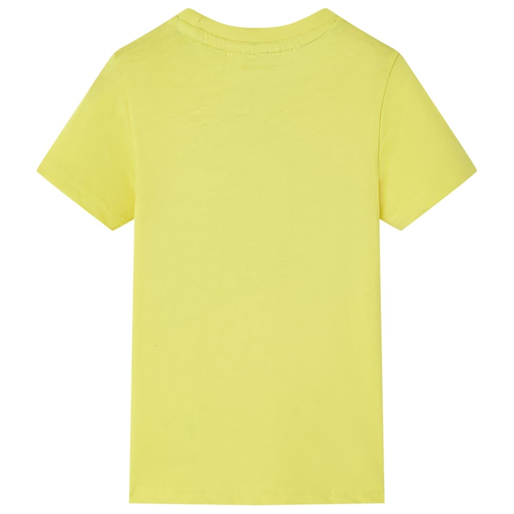 T-shirt infantil com mangas curtas amarelo 140