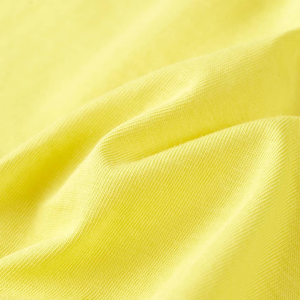 T-shirt infantil com mangas curtas amarelo 140