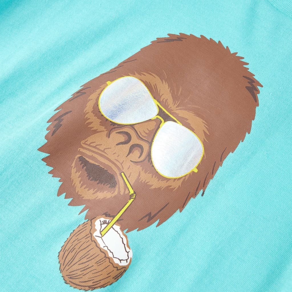 T-shirt infantil com mangas curtas amarelo 140