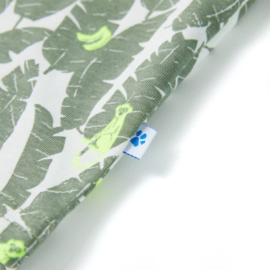 T-shirt para criança cor cru e hera-escuro 116