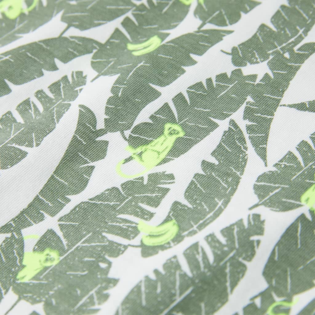 T-shirt para criança cor cru e hera-escuro 116