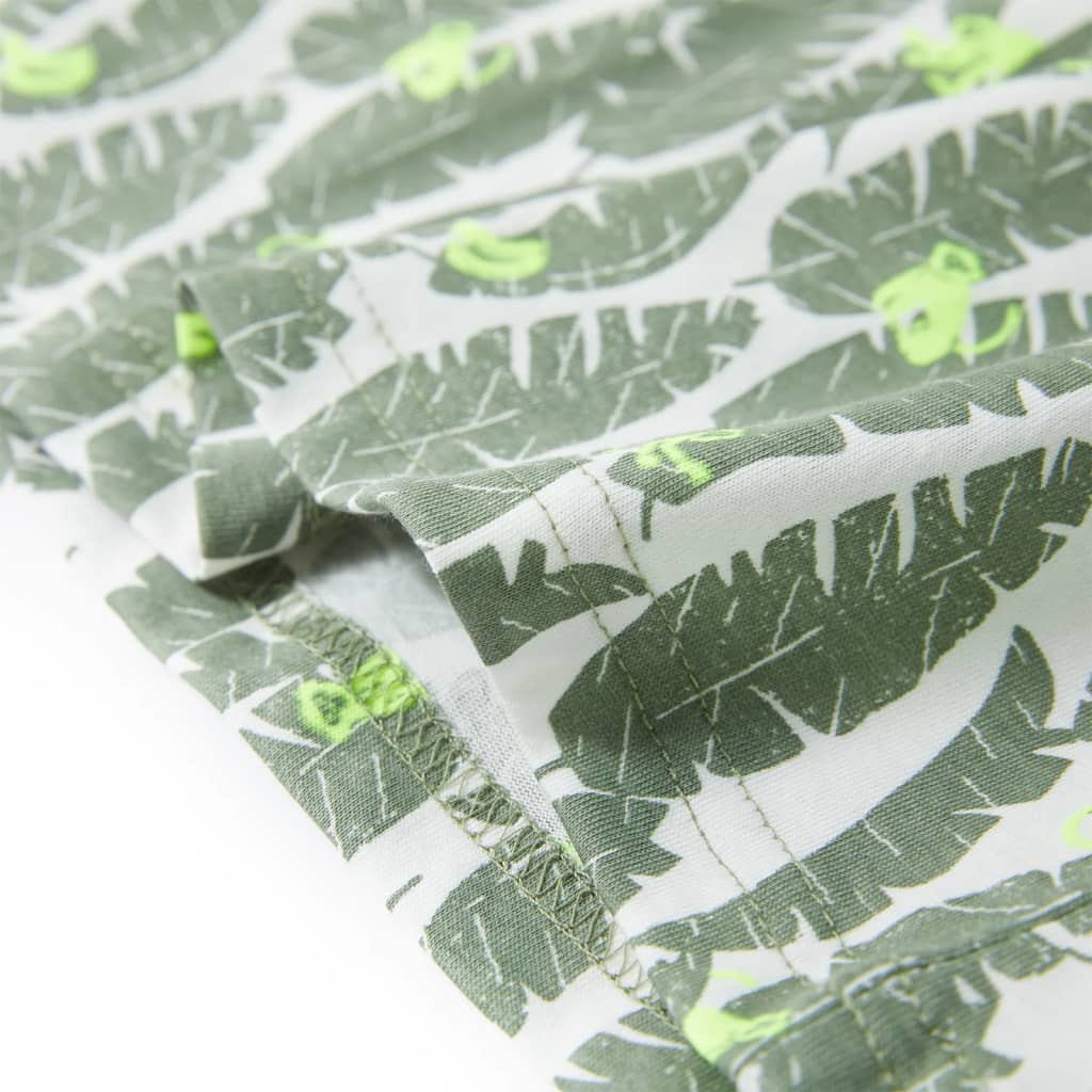 T-shirt para criança cor cru e hera-escuro 116