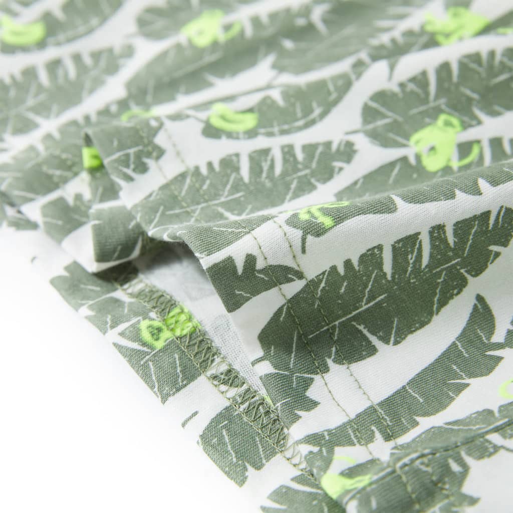 T-shirt para criança cor cru e hera-escuro 116