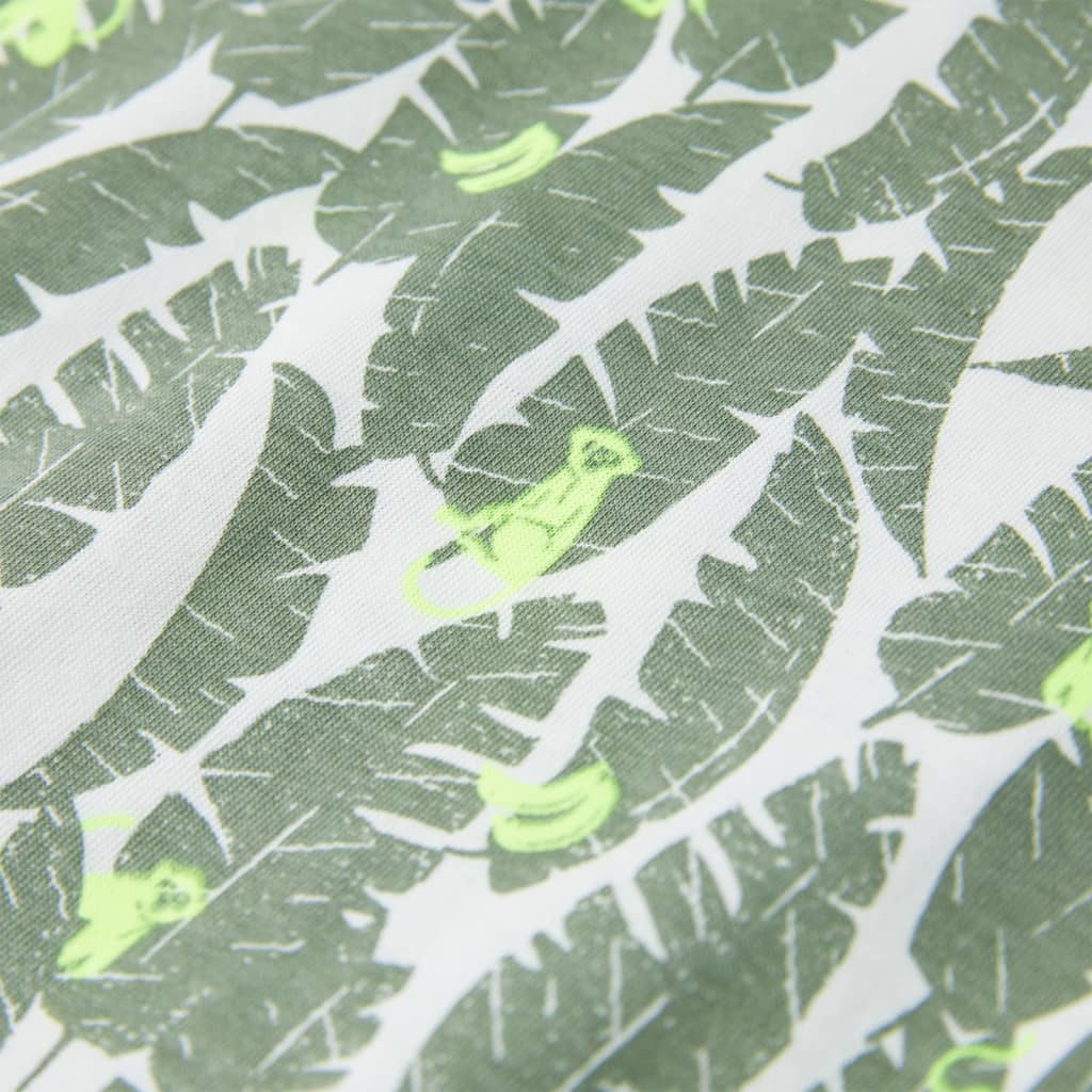 T-shirt para criança cor cru e hera-escuro 116